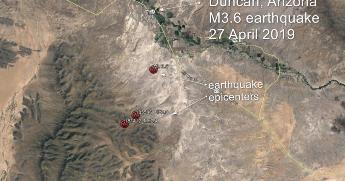 USGS Magnitude 3.6 earthquake shakes southeastern Arizona